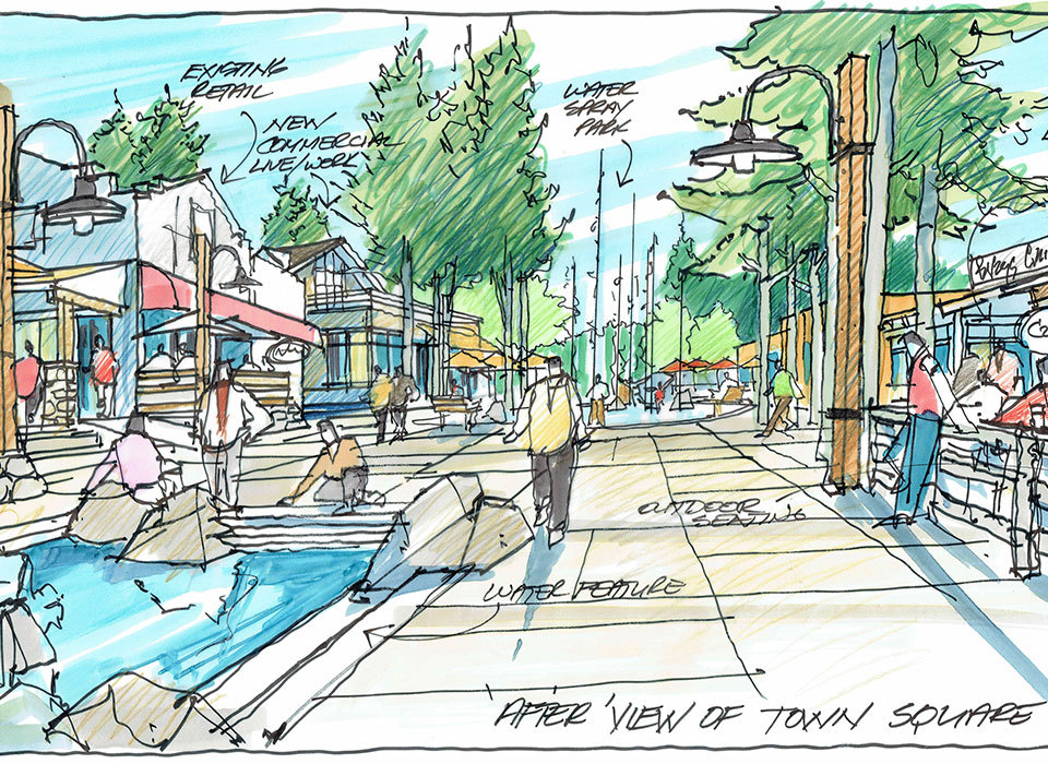 Bragg-Creek-Revitalization-Plan-HeaderRight 'After' View of Town Square