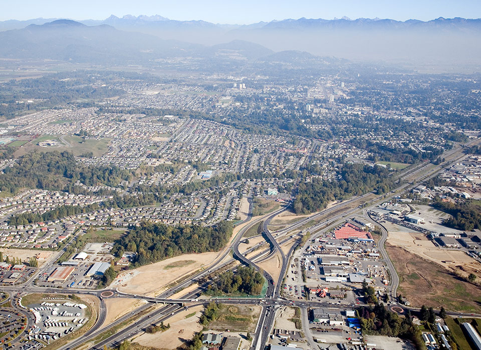 Mount Lehman Interchange Aerial