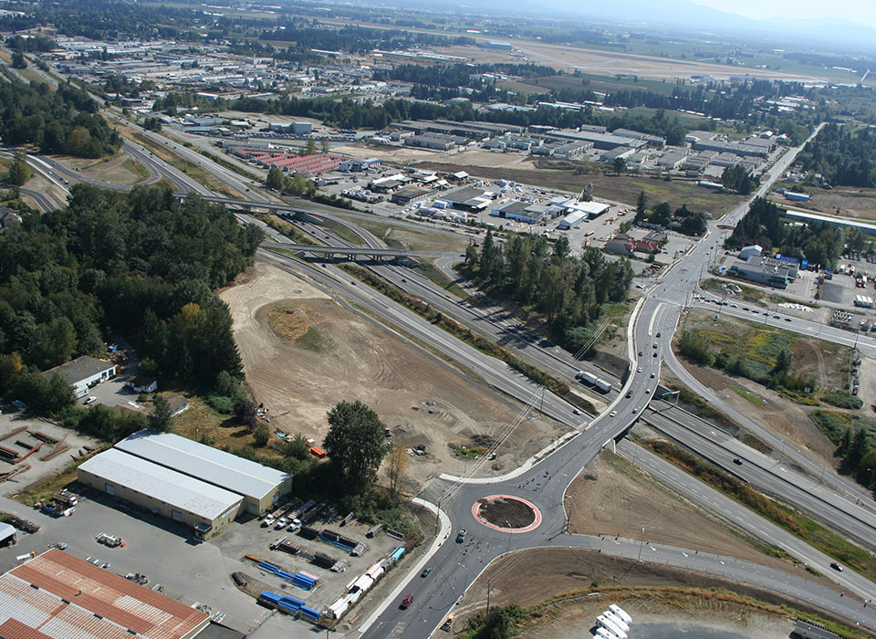 Mount Lehman Interchange Aerial