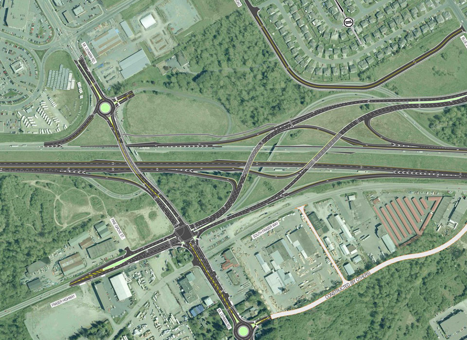 Mount Lehman Interchange Aerial