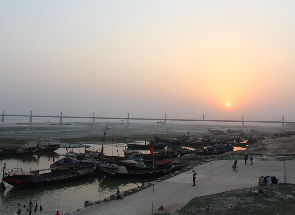 Bridge and Setting Sun