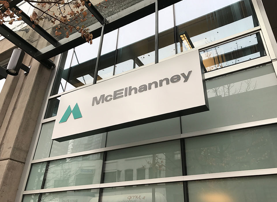 McElhanney Sign at 858 Beatty Street Vancouver