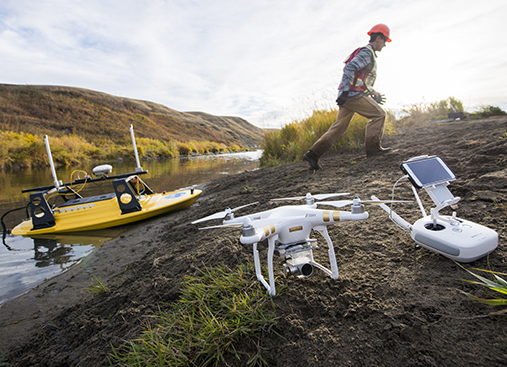 McElhanney drones in the field