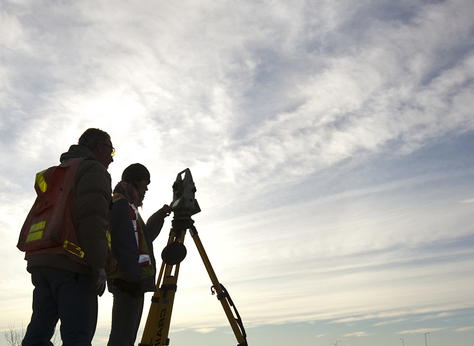 Surveying in the field