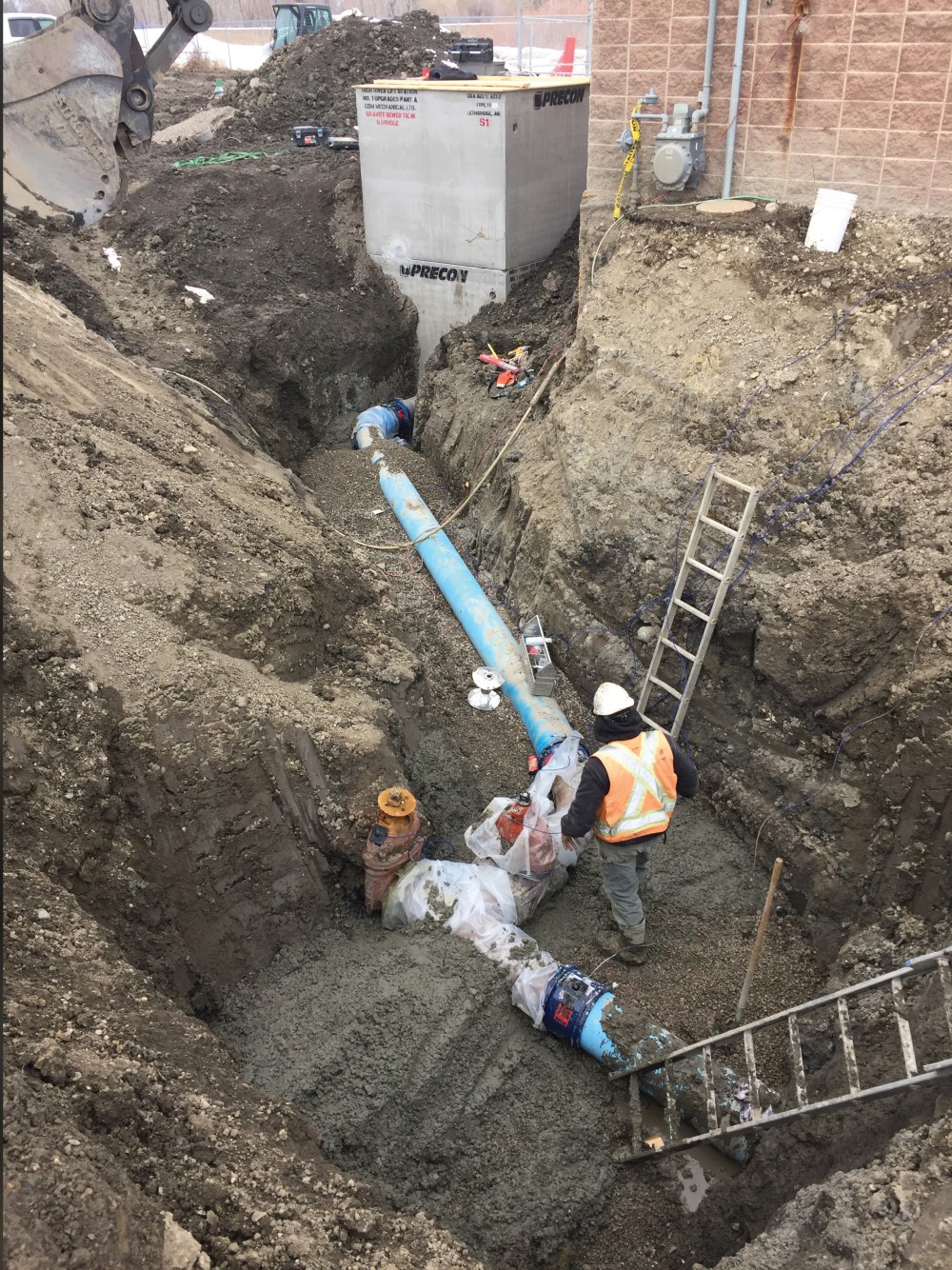High River Lift Station's bypass pipe
