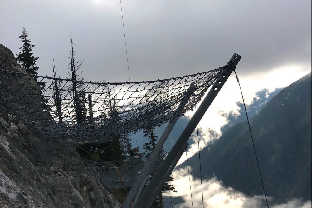 Snownets from one of McElhanney's avalanche mitigation projects