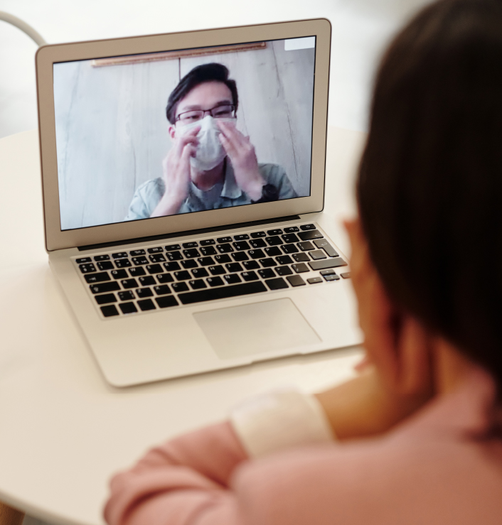 Video chat face mask