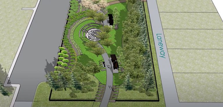 FeatureImage Screen shot of fly through video of proposed updates to the Old Hospital Rotary Park in Ponoka, AB