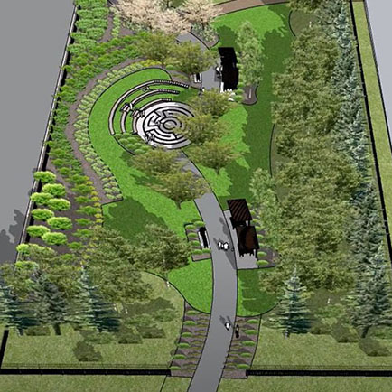 Screen shot of fly through video of proposed updates to the Old Hospital Rotary Park in Ponoka, AB