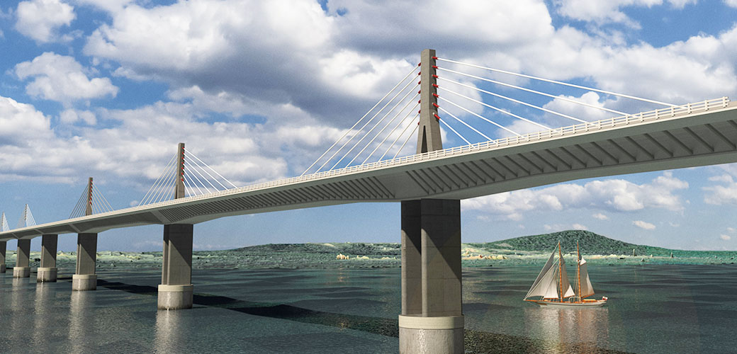 Sultanganj Bridge 3D rendering