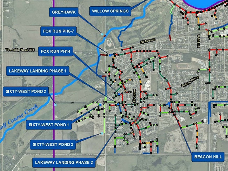 Map of Sylvan Lake Stormwater Management Plan