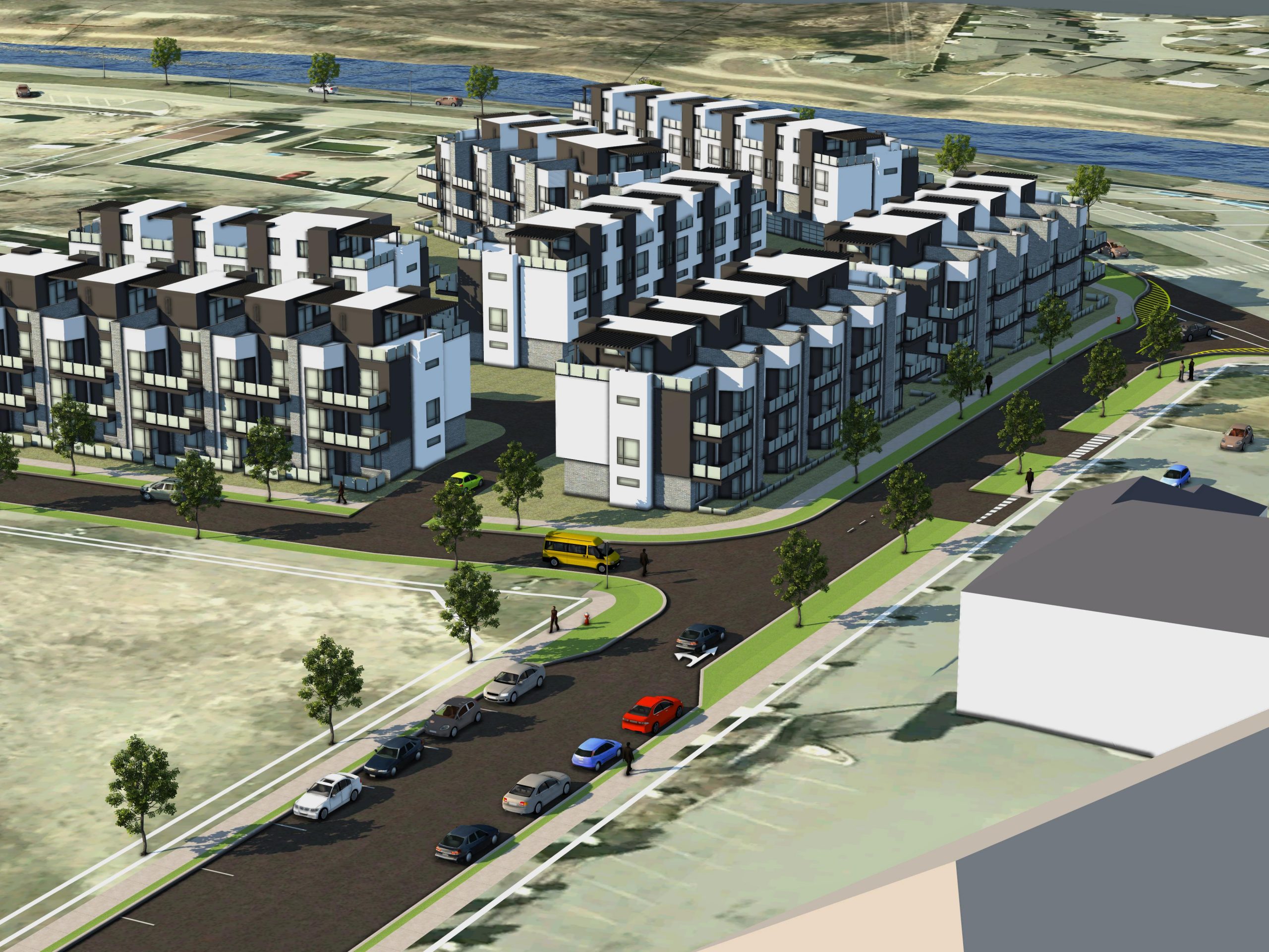 image 2 3D model of Riverside townhomes
