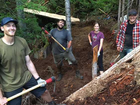 McElhanney trail building night