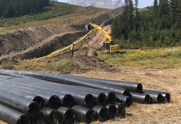 Fortress Mountain Pipe Installation