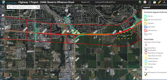Highway 1 – 264 to Whatcom Rd. Field Coordination