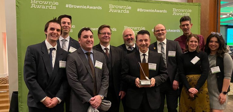 Brownie Award_web McElhanney team accepting their Brownie Award