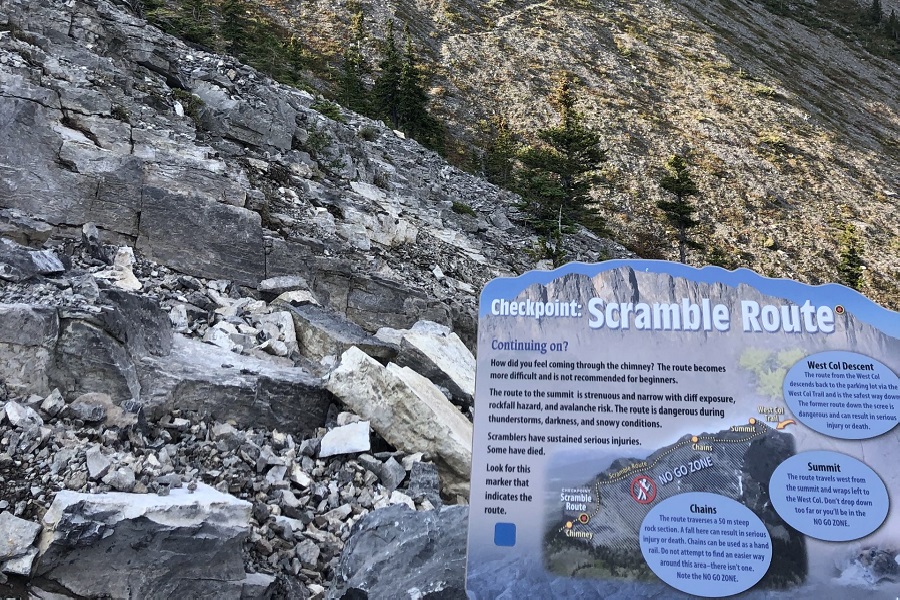 Yamnuska Trail Refurbishment Yamnuska Trail Refurbishment - new signage