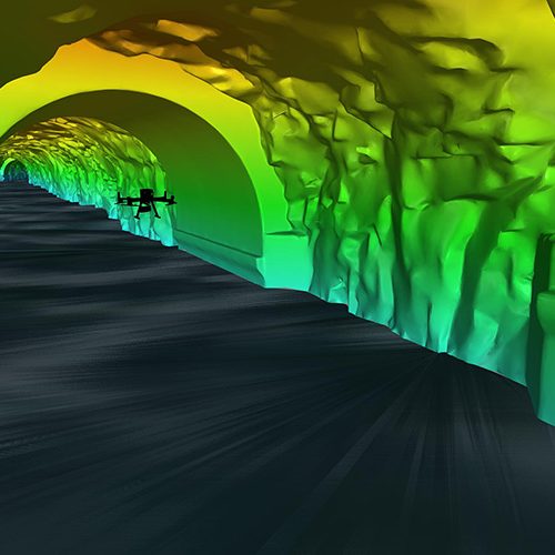 3D model of autonomous drone flight