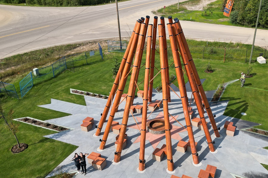 Fort McMurray #468 First Nation Fire Pit structure Fort McMurray #468 First Nation Fire Pit structure