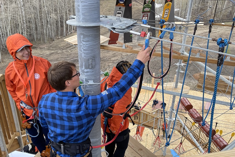 Kinosoo Ridge Aerial Adventure Park in action