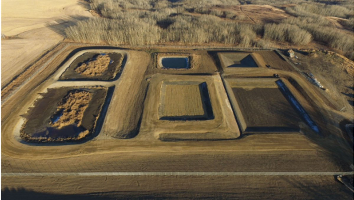 Peace River biosolids cells before rehabilitation