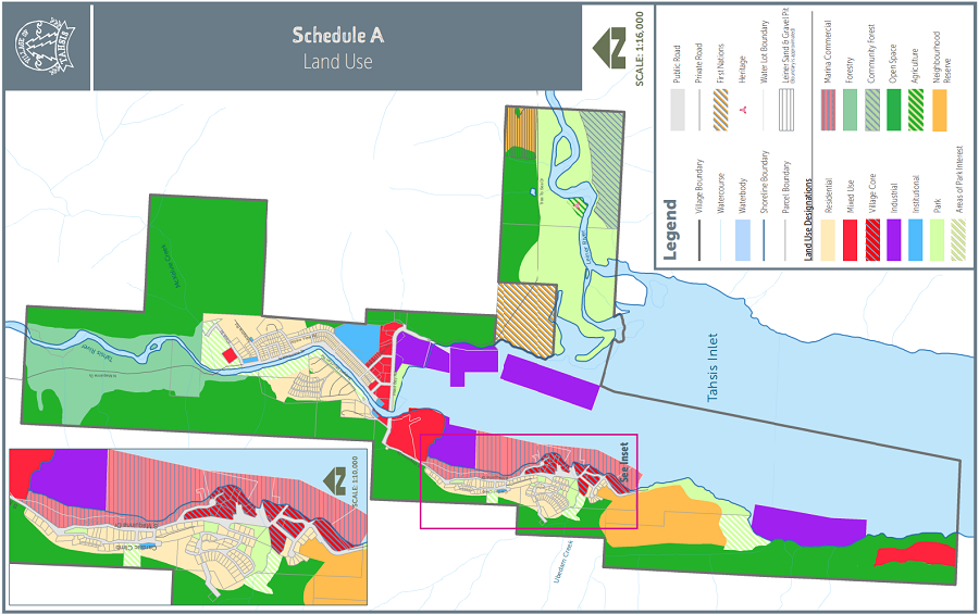 Village of Tahsis OCP Land Use Map Village of Tahsis OCP Land Use Map