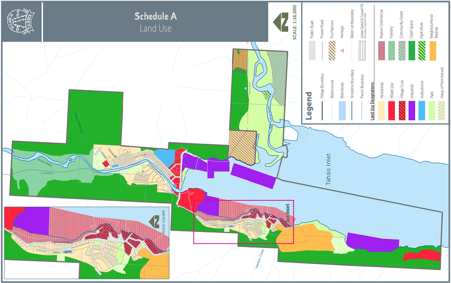 Village of Tahsis OCP Land Use Map