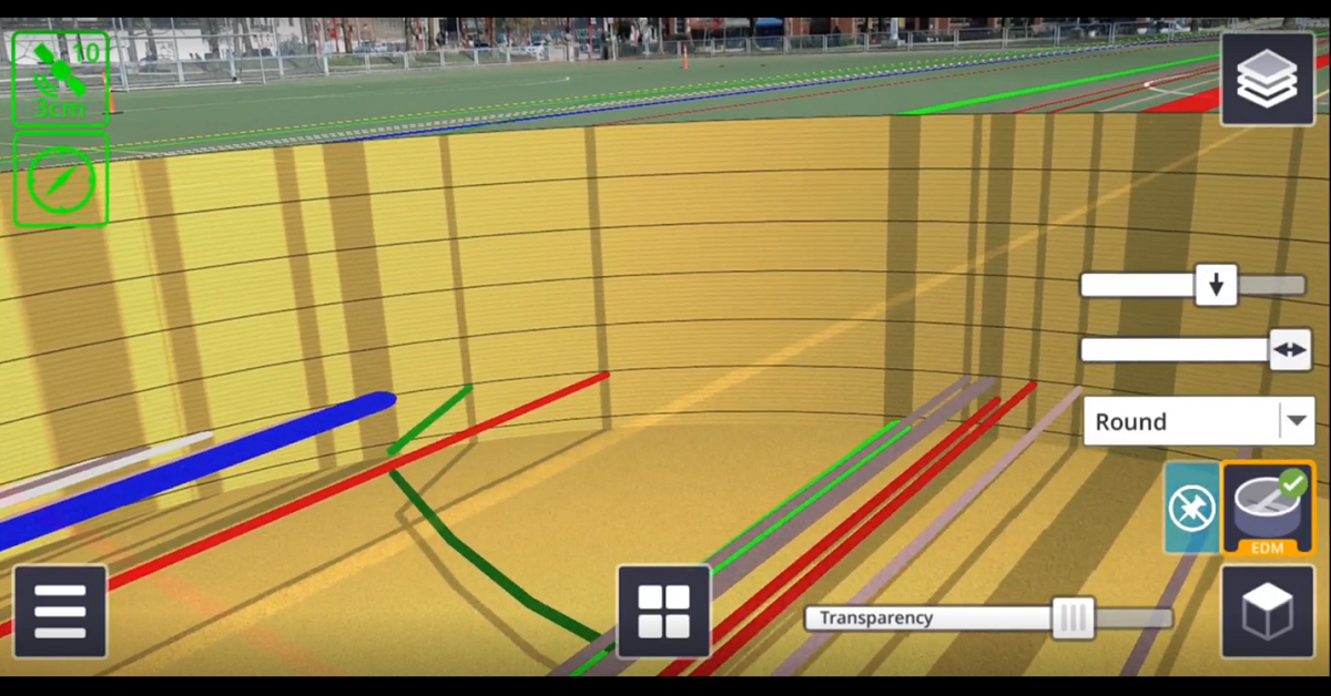 View of Trimble SiteVision software in action.