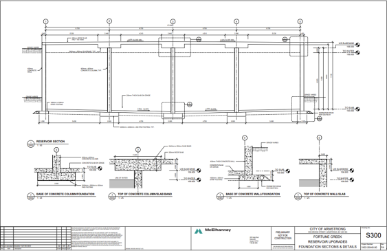 A black and white structural engineered drawing