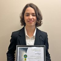 Aur Hager, McElhanney scholarship recipient.
