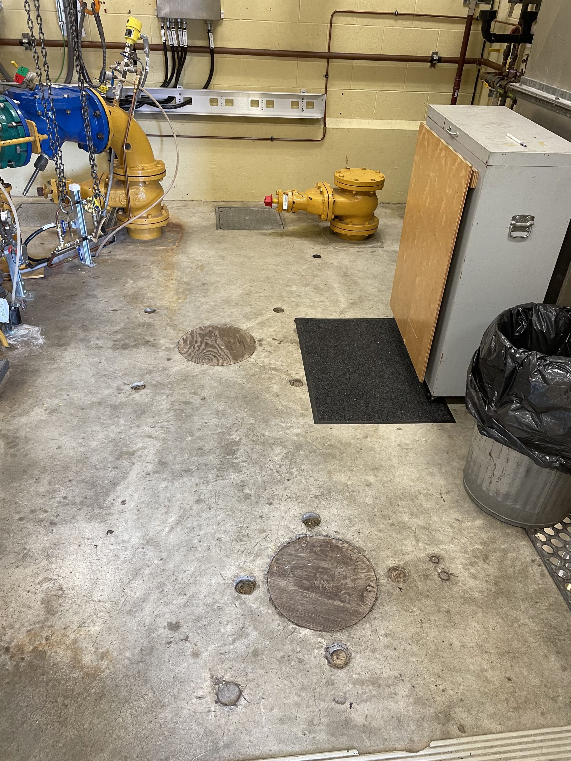 BEFORE A before image of a sanitary pumping station valve replacement