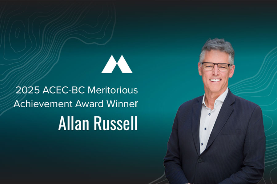 Allan Russell, 2025 ACEC‑BC Meritorious Achievement Award recipient, recognized for leadership and contributions to the consulting engineering profession.