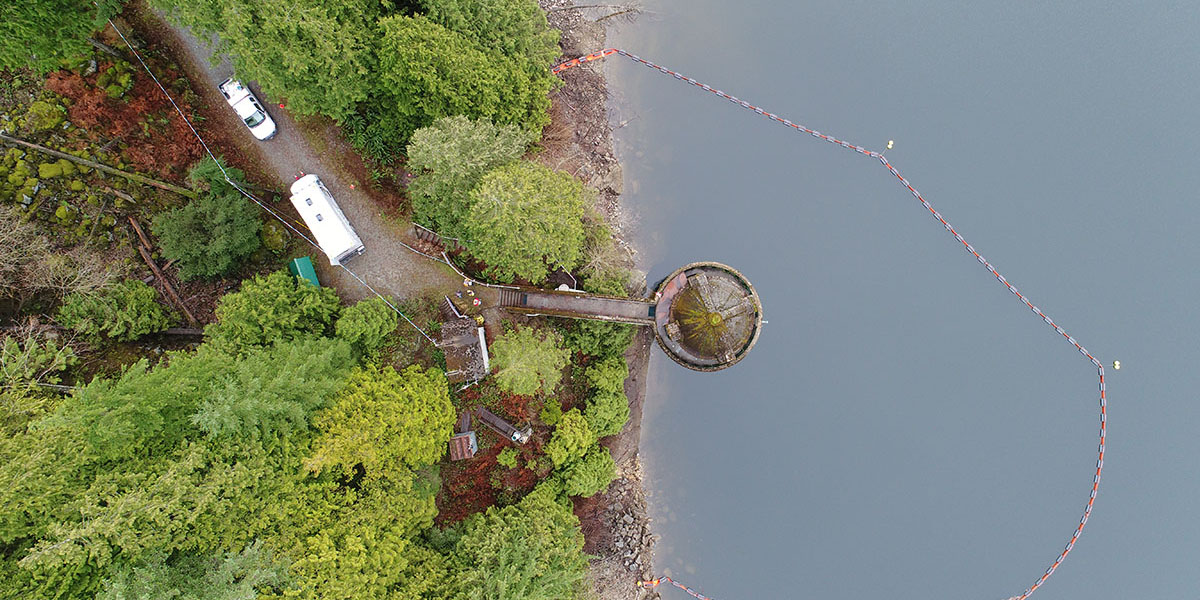 Coquitlam Intake Tower - Aerial photo