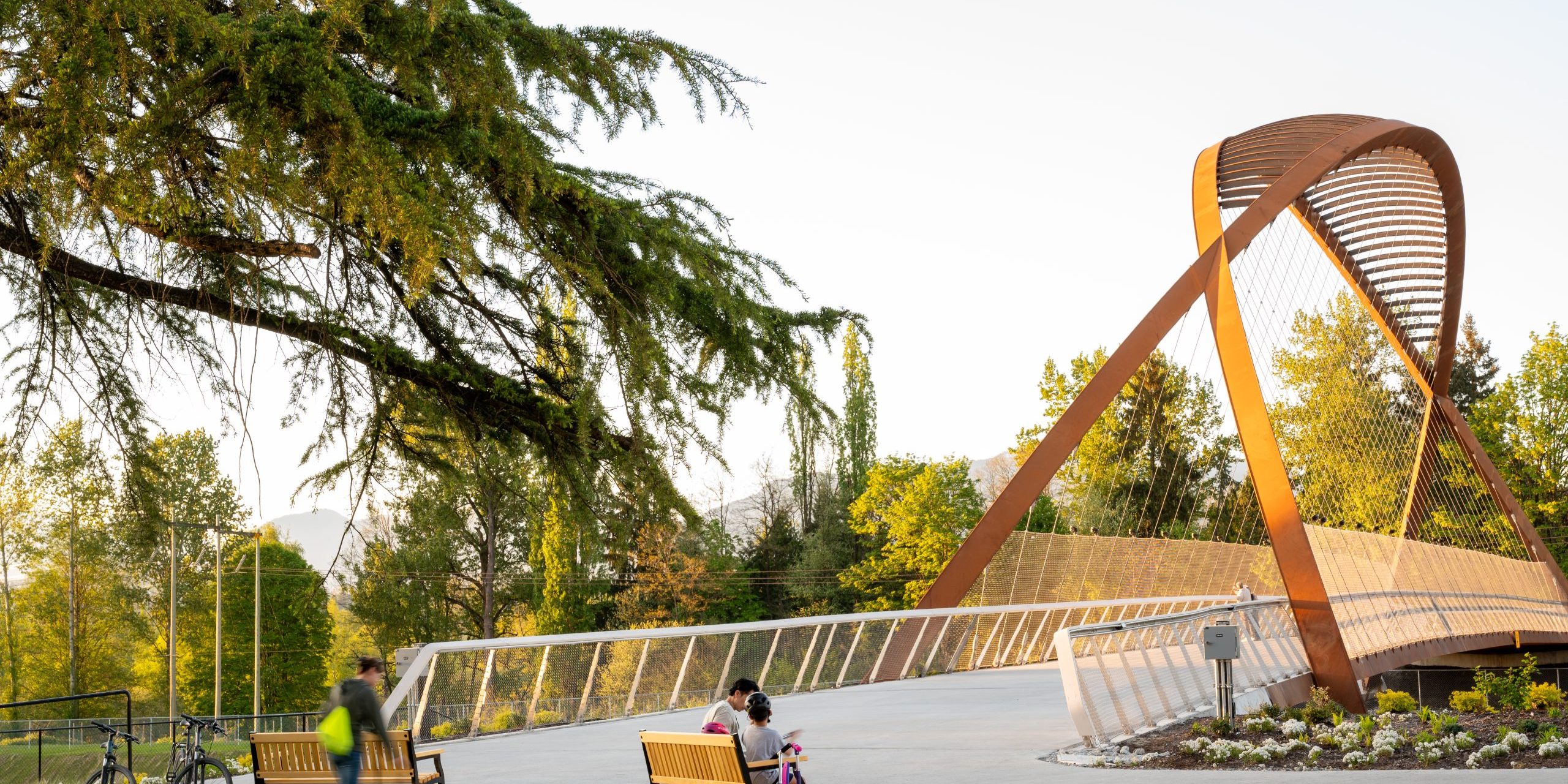 Photo of the Burnaby Lake Pedestrian Bridge in Burnaby, B.C.