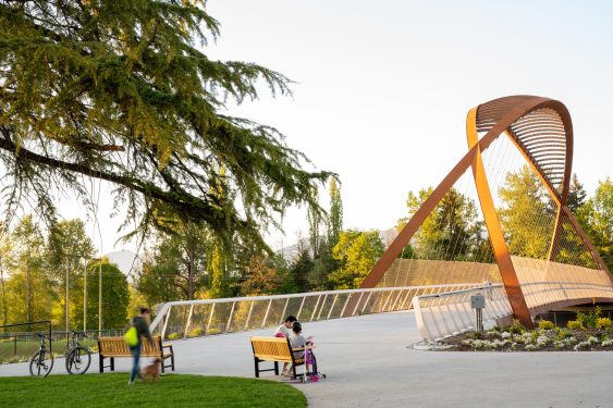 Photo of the Burnaby Lake Pedestrian Bridge in Burnaby, B.C.