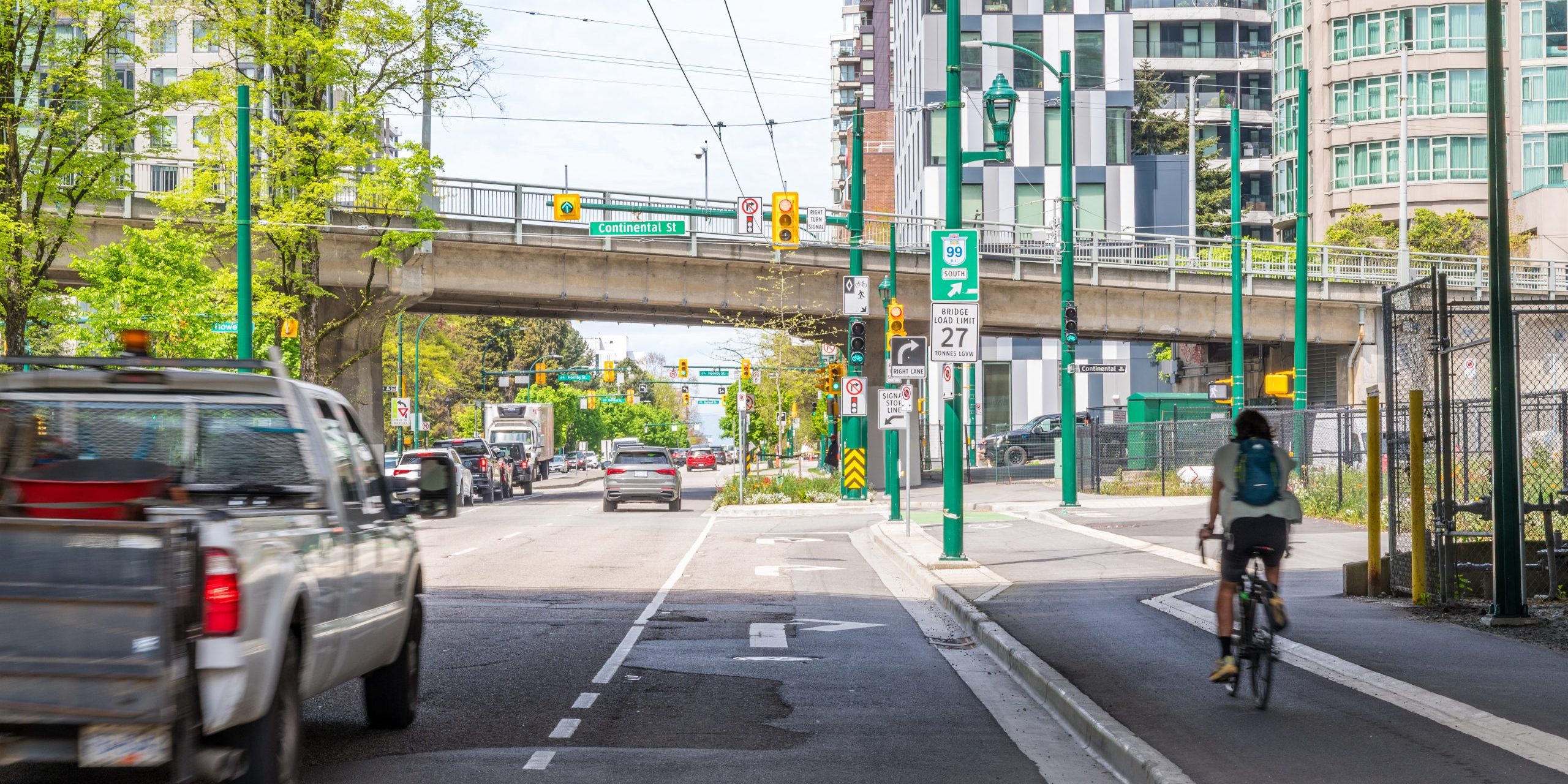 Photo of the Granville Bridge Interim Connector project in Vancouver, B.C.