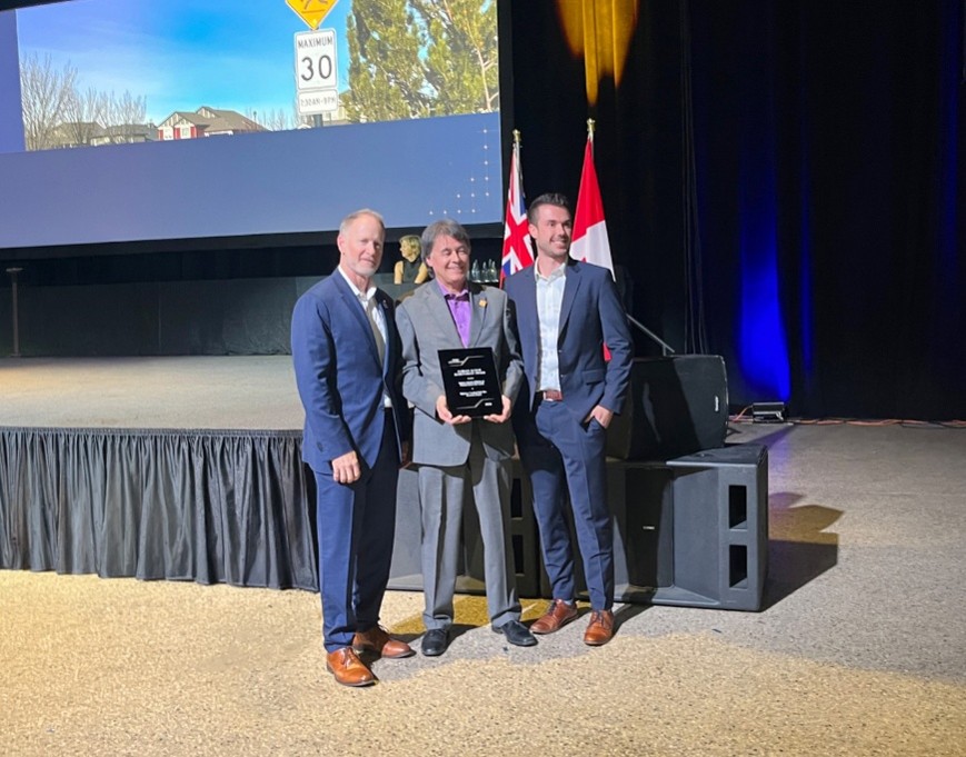 McElhanney Team Accepts TAC Technical Achievement Award Recipients accept awards at the 2026 Transportation Association of Canada Awards Ceremony in Winnipeg.